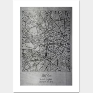 London, United Kingdom, city map Posters and Art